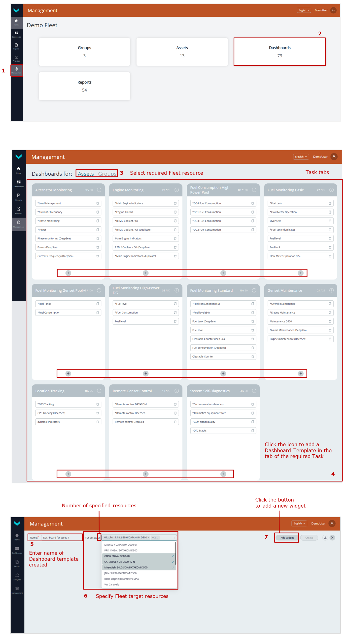 Examples of creating Dashboard templates_preliminary operations Examples of creating Dashboard templates_preliminary operations