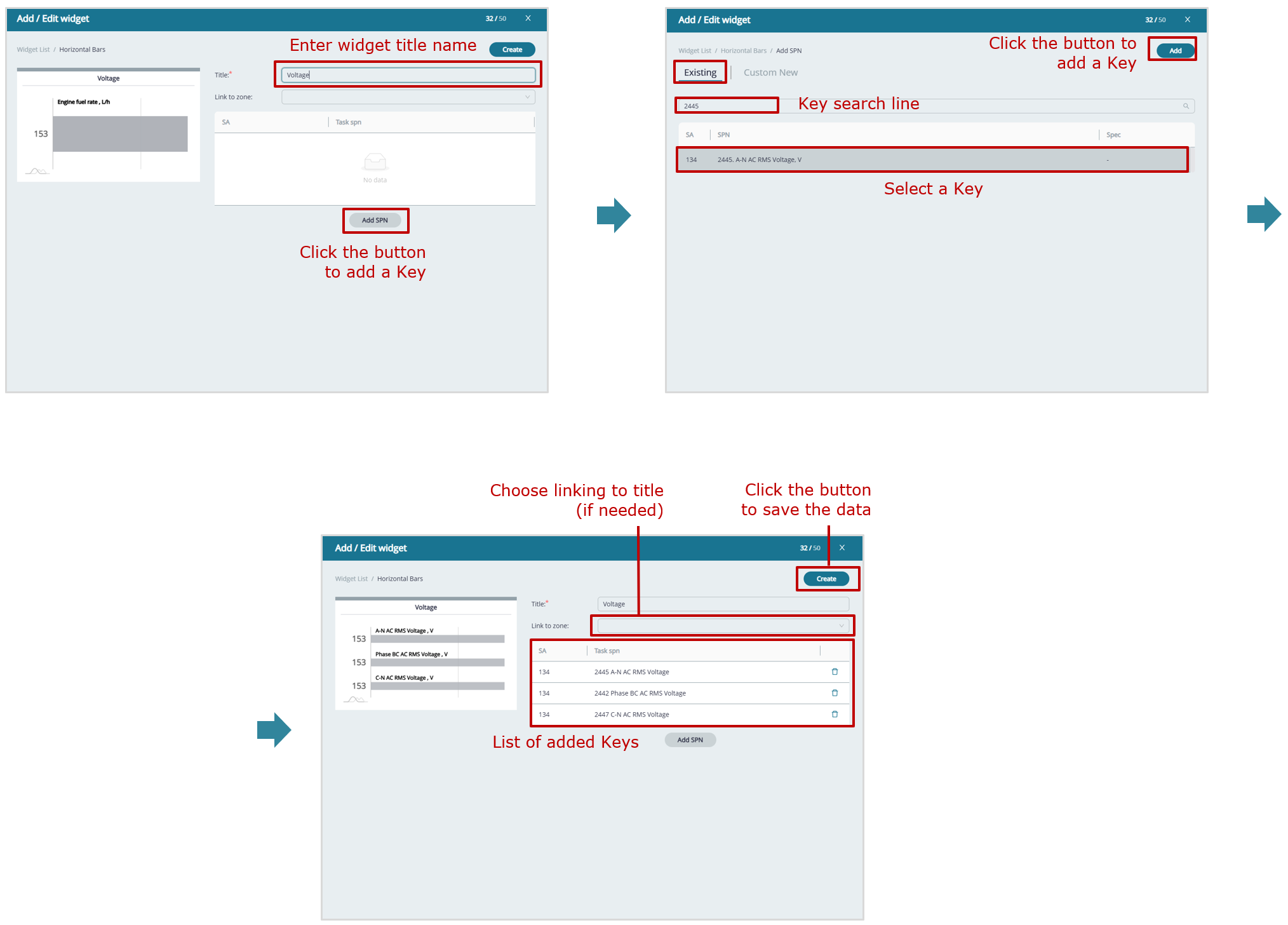 Examples of creating Dashboard templates_creating a Dashboard Template for a single Asset _example of adding multiple Keys from the default preset Key list to a progress bar widget Examples of creating Dashboard templates_creating a Dashboard Template for a single Asset _example of adding multiple Keys from the default preset Key list to a progress bar widget