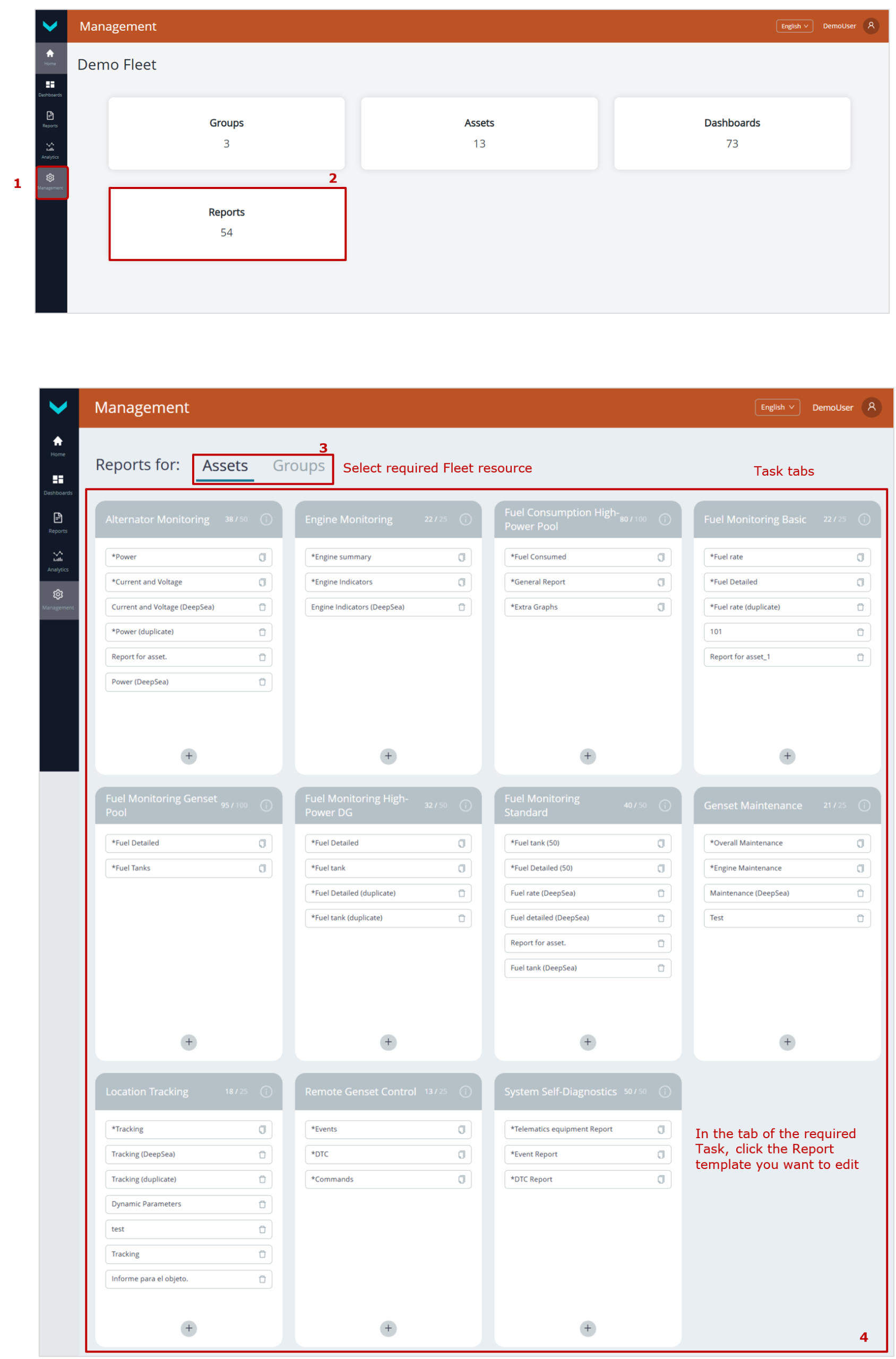 Example of editing a Report template_preliminary operations Example of editing a Report template_preliminary operations