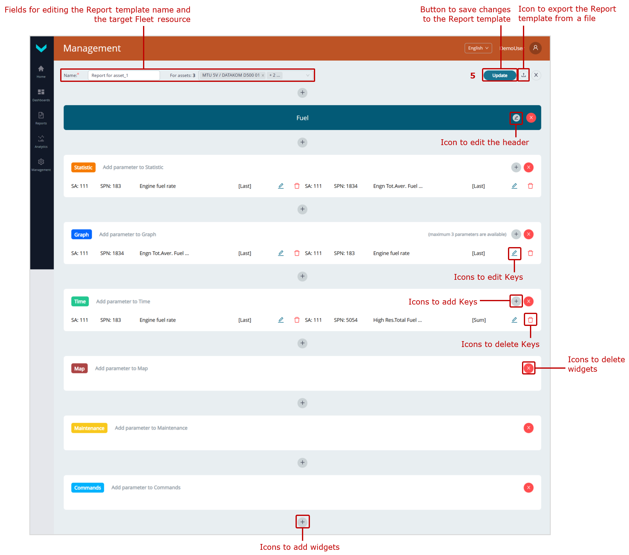 Example of editing a Report template_saving data entered Example of editing a Report template_saving data entered