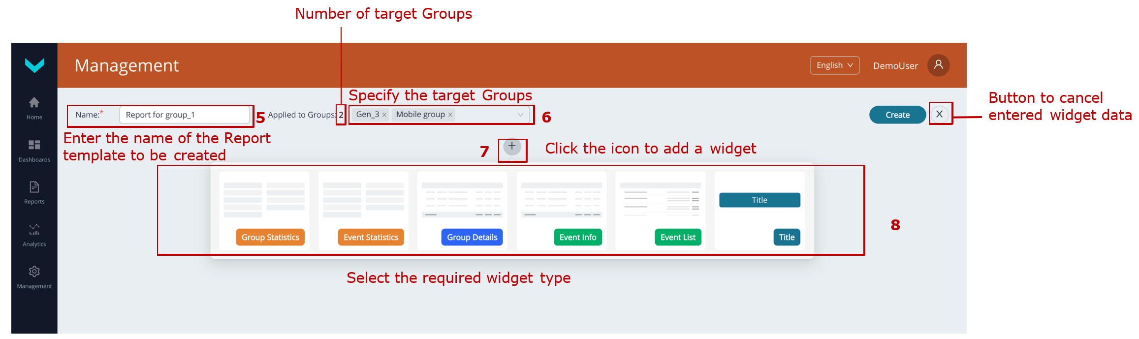 Example of creating a Report template_creating a Report template for a Group_creating a Report template for a Group Example of creating a Report template_creating a Report template for a Group_creating a Report template for a Group