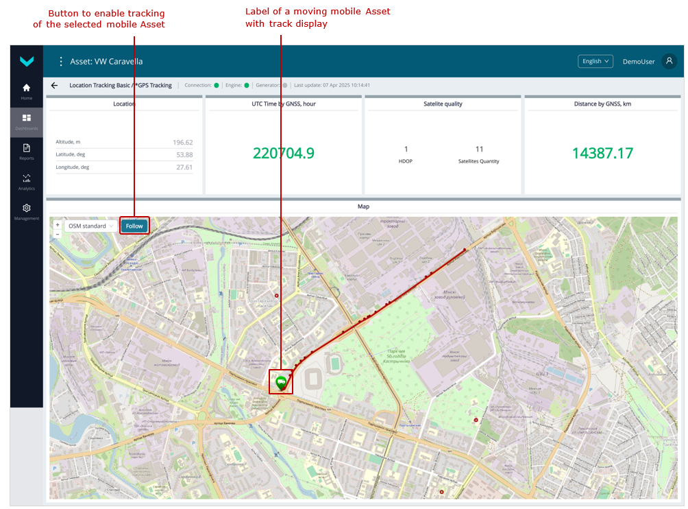 Examples of operational monitoring of genset performance using Dashboards_real-time display of information on the *GPS Tracking Dashboard (Location TrackingTask) Examples of operational monitoring of genset performance using Dashboards_real-time display of information on the *GPS Tracking Dashboard (Location TrackingTask)